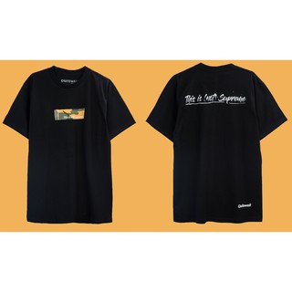 เสื้อยืดโอเวอร์ไซส์QWT56-1 NOT BROOKLYN BLACK ดำS-3XL