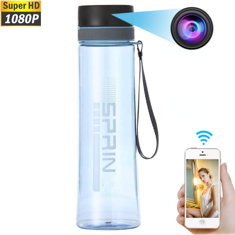 กล้อง Full HD 1080P พร้อม Wifi Mini กล้องแบบพกพาถ้วยน้ําสํานักงานกล้องขวดน้ําไร้สาย Nanny Cam