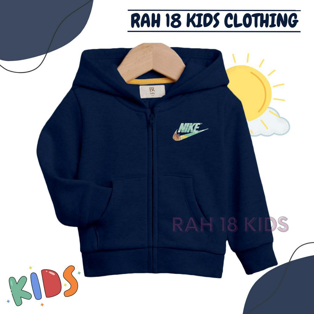 ไนกี้ เสื้อแจ็คเก็ตซิปสําหรับเด็กผู้หญิงอายุ 1 2 3 4 5 6 7 8 9 10 11 12 / ล่าสุดเย็นน่ารักซิปเสื้อกันหนาวหมวกเสื้อกันหนาวสําหรับเด็กผู