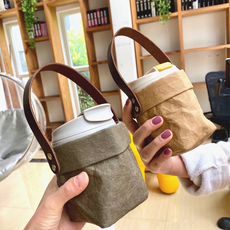 Lifestory กระเป๋าใส่แก้วน้ํา แก้วกาแฟ แฮนด์เมด แบบพกพา