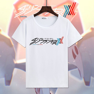 เสื้อยืด พิมพ์ลายอนิเมะ Darling In The Franxx Hiro T Zero Two Code 002 สําหรับผู้ชาย Tx016