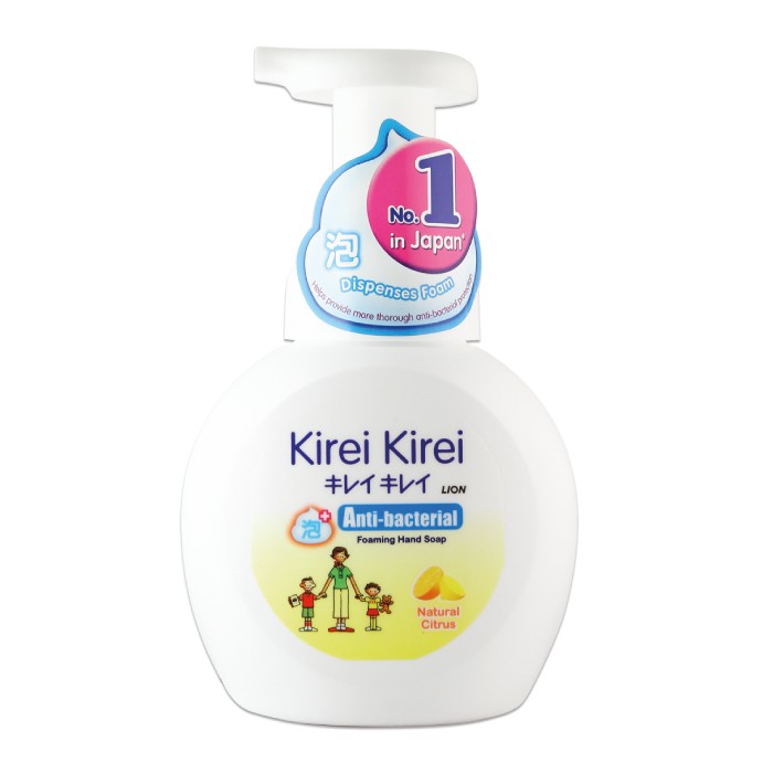 Kirei Kirei โฟมล้างมือ คิเรอิ คิเรอิ กลิ่นส้ม Natural Citrus ชนิดขวดปั้ม 250 ml.