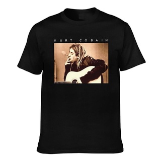 ผ้าฝ้ายคอกลมเสื้อยืด ผ้าฝ้าย พิมพ์ลาย Kurt Cobain Nirvana สําหรับผู้ชายfrom S-4XL