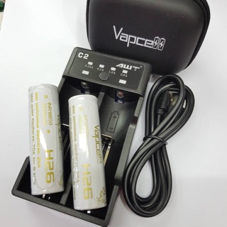 [ลด15% โค้ด PMB0103] Vapcell H26 INR18650 2600mAh 25A 2ก้อน+AWT C2