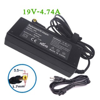 Acer adapter 90W 19V 4.74A ขนาดหัว 5.5mmx1.7mm