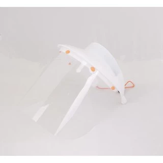 face shield cap หมวกเฟสชิวแบบสวมครึ่งใบ สีขาวมีแผ่นใสในเซท