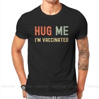 เสื้อยืดลําลอง แขนสั้น คอกลม พิมพ์ลาย Survived and Vaccinated Hug Me คุณภาพสูง สไตล์ฮาราจูกุ สําหรับผู้ชาย วัยรุ่น 2021