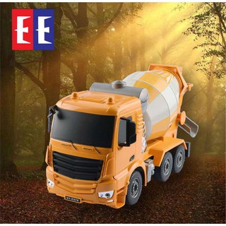 รถโม่ปูนบังคับ รถโม่ปูนบังคับวิทยุเหมือนจริง สำหรับเล่นก่อสร้าง 6 CH Cement Mixer Truck Double Eagle ขนาด 1:26