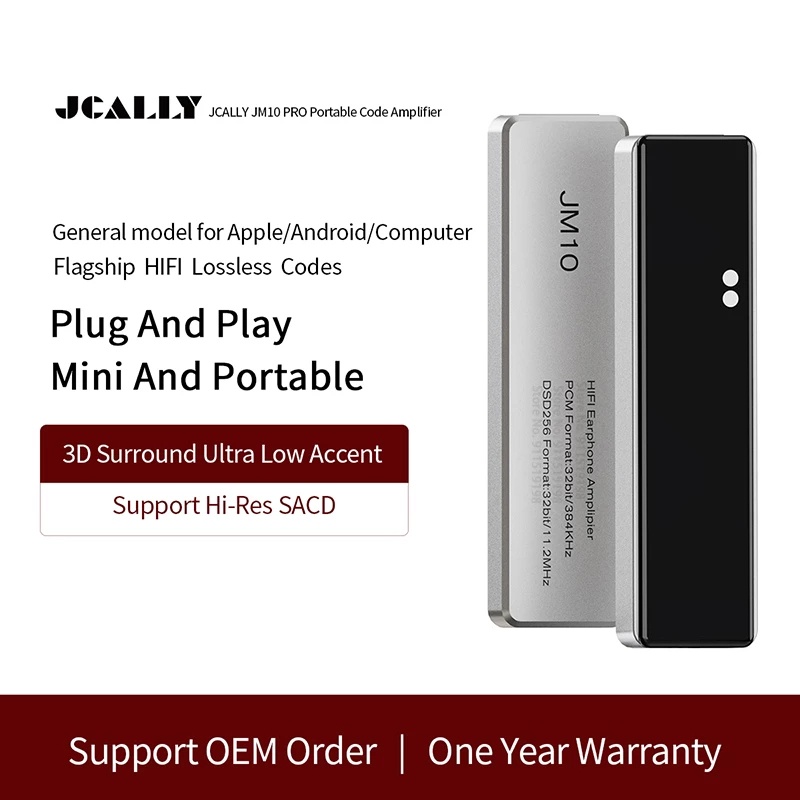 Jcally JM10 เครื่องขยายเสียง HiFi CS43131 DSD256 USB Type C เป็น 3.5 มม.