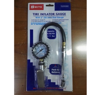 เกจวัดลมพร้อมเติมลม ยี่ห้อ MITO (0-160PSI/0-11BAR)