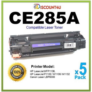 **Pack5** .. TONER CE285A Discount4U เพราะเราลดให้คุณถูกกว่าใคร ฟรี…!!! ค่าจัดส่ง