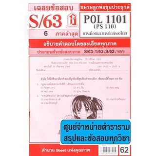 เฉลยข้อสอบPOL1101 (PS110) การเมืองการปกครองของไทย