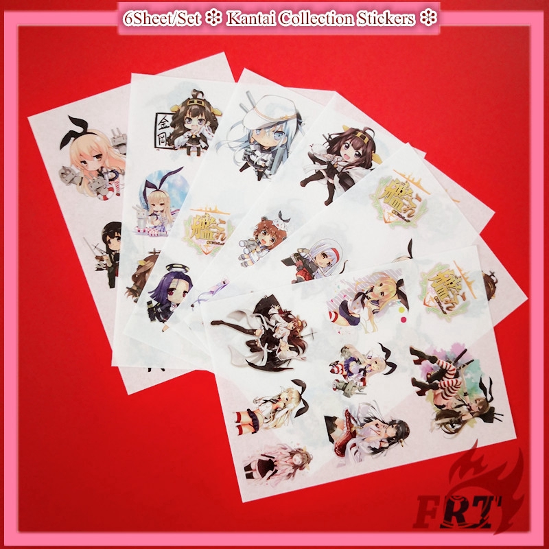 ❉ Kantai Collection สติ๊กเกอร์ ❉6Sheet/Set Anime DIY Diary Scrapbooking Decals สติ๊กเกอร์