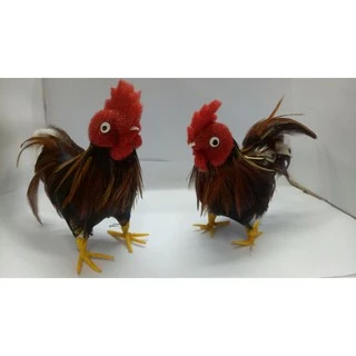 ตุ๊กตาไก่ขน (ของตกแต่ง ของแก้บน ) ทำด้วยขนไก่จริง ขนาดต่างๆ