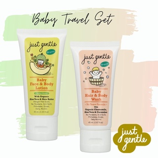 Travel size 45 ml. Baby wash &amp; Baby Face &amp; Body Lotion Melon Scent เจลสระผม อาบน้ำ&amp;โลชั่นทาผิวหน้า&amp;กายเด็ก กลิ่นเมล่อน