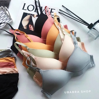 สายเดี่ยวพร้อมบราในตัว ชุดนอนไม่ได้นอน เสื้อชั้นในไร้โครง ใส่สบาย มี 6 สีจร้า #Bra-01