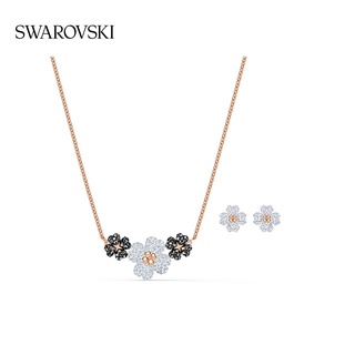 Swarovski LATISHA สร้อยคอ และต่างหู ลายดอกไม้ หรูหรา ของขวัญแฟนสาว