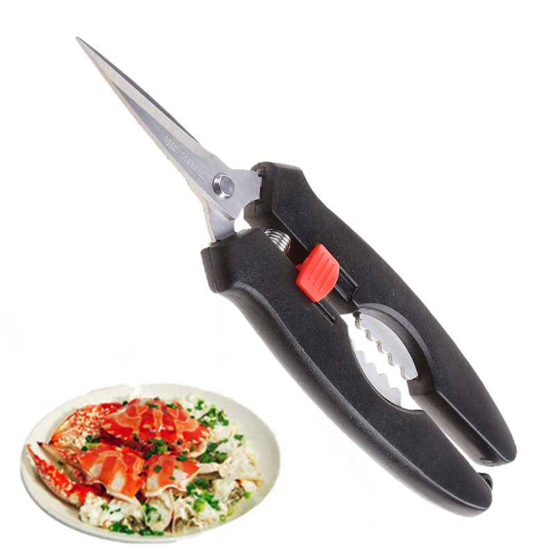 SPT* Portable 7 Cracker Lobster Prawn Peeler กรรไกรอาหารทะเลพร้อมที่จับตามหลักสรีรศาสตร์