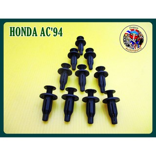 กิ๊บล็อค กิ๊บกันชน สีดำ 10 ชิ้น  -  Bumper clips, 10 pieces  For   HONDA Accord 1994