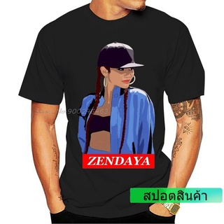 เสื้อยืดลําลอง ผ้าฝ้าย 100% แขนสั้น พิมพ์ลายกราฟฟิค Zendaya ใส่สบาย 2022