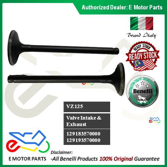 VZ125 วาล์ว INTAKE EXHAUST เอาต์พุต BENELLI VZ125I VZ