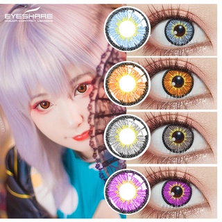 Dorella คอนแทคเลนส์คอสเพลย์ Bella ICESNOW Series Yealy Ues สีแดง ดํา น้ําเงิน สําหรับแต่งตา 1 คู่ (2 ชิ้น)