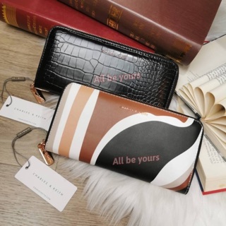 กระเป๋า CHARLES &amp; KEITH WALLET กระเป๋าสตางค์ใบยาว ของแท้ ของใหม่ พร้อมส่ง