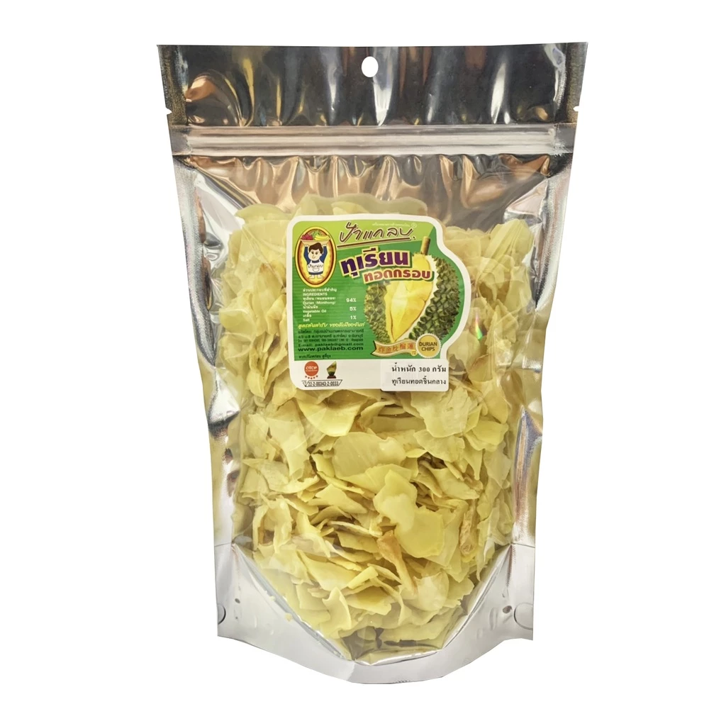 ทุเรียนทอด นน. 300g (ชิ้นกลาง)  ตราป้าแกลบ ของดีเมืองจันท์ กรอบ ผลิตใหม่ๆ การันตีคุณภาพ รับประกันความอร่อย thumbnail 8