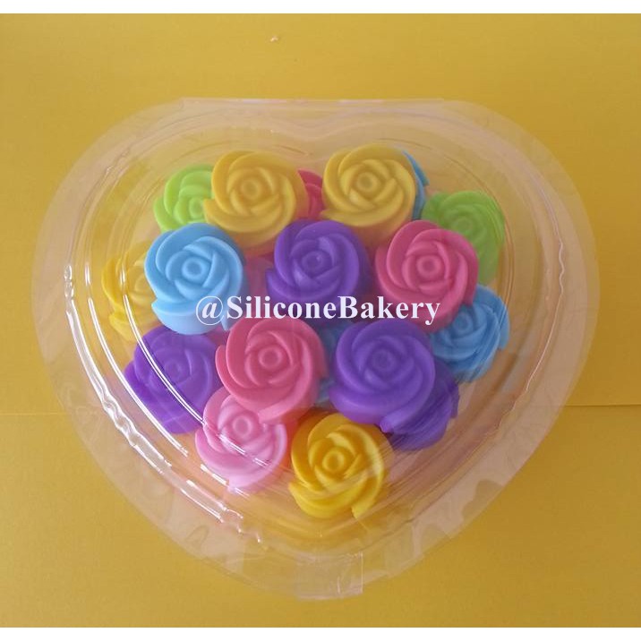 กล่องพลาสติกใส ทรงรูปหัวใจ  J20 กล่องใส่ขนมพลาสติก หัวใจใหญ่