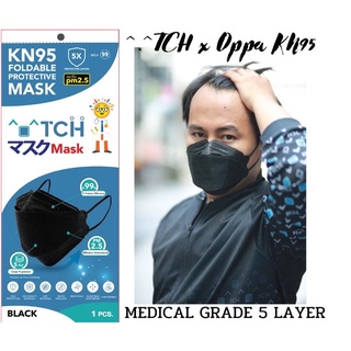 TCH x Oppa KN95 의료용 마스크 (Japan Quality in black)