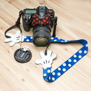 สายคล้องกล้อง14 Minnie จุดสีฟ้า Strap Camera (Blue)