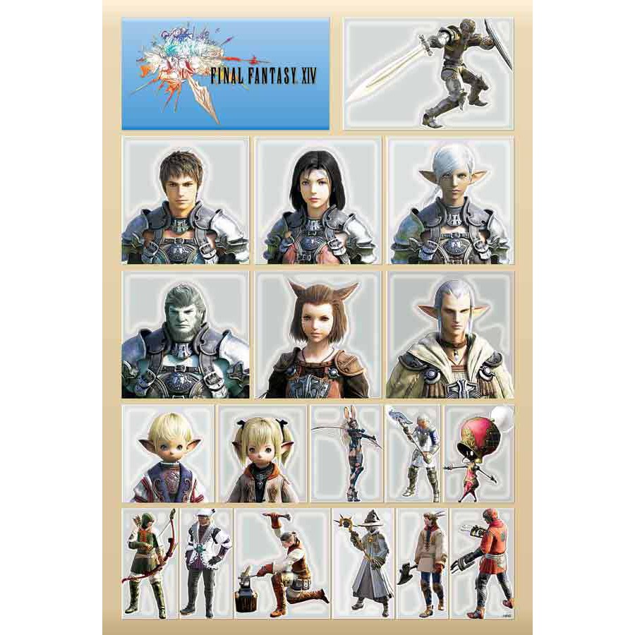 โปสเตอร์ เกม Final Fantasy XIV (2010) POSTER 24”x35” Inch Games Series Multiplayer Online Role-playi