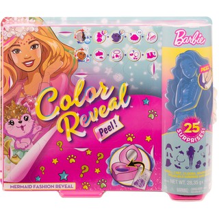 Barbie Color Reveal Peel Doll Mermaid  ตุ๊กตาบาร์บี้ คัลเลอร์รีวีล ชุดแฟชั่นแฟนตาซี ธีมนางเงือก รุ่น GXV93