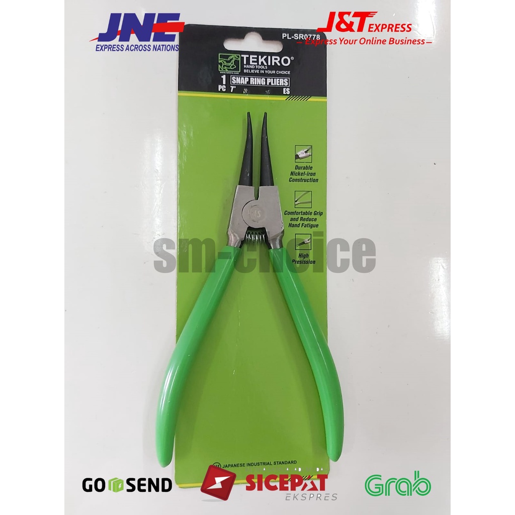Tekiro 7" Open Spi Pliers - Tekiro Es 7" Straight Open Snap Ring