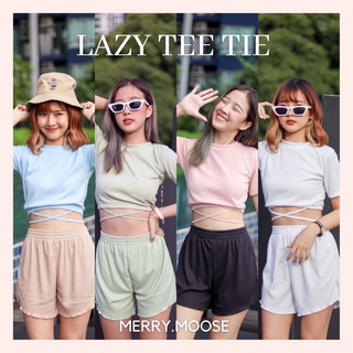 เสื้อครอปจั้มเอวผูกเชือก Lazy Tee Tie