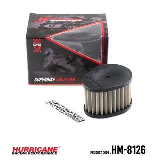 HURRICANE กรองอากาศสแตน , ผ้าแดง Kawasaki	KLX 150 HM-8126