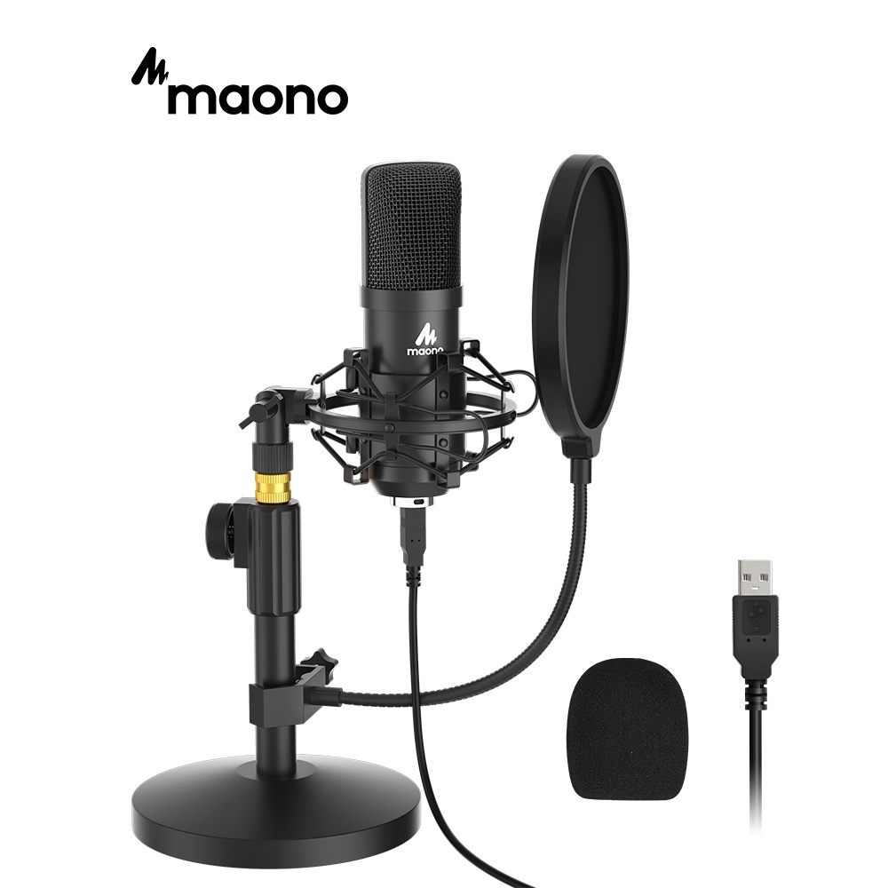 Maono AU-A04T USB Microphone Kit Cardioid condenser microphone ชุดไมโครโฟน Usb 192 Khz 24 Bit สําหรับคอมพิวเตอร์ ยูทูป
