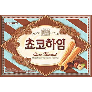 ช็อคโกแลตเกาหลี ช็อคโกเลตเกาหลี ช็อคโกแลต ช็อคโกเลต เวเฟอร์ Korean Chocolate Crown Choco Heim Choco Hazlenut Wafer