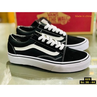 รองเท้าผ้าใบVANS old school classic low-help shoe process ขาวดำ รองเท้าลำลอง รองเท้าชาย-หญิง สินค้าพร้อมกล่อง
