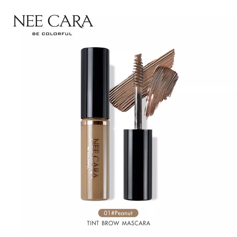 NEE CARA N-590 TINTS BROW MASCARA นีคาร่า มาสคาร่าปัดคิ้ว มีให้เลือ 4 สี กันน้ำ กันเหงื่อ