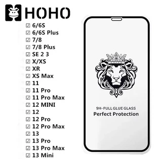 HOHO🔥ฟิล์มกระจก iPhone แบบเต็มจอ HDใช้สำหรับ iPhone 16e 6 7 8+ Plus SE 2 3 XS XR Max 11 12 13 Pro Max mini ฟิล์มไร้ขอบ