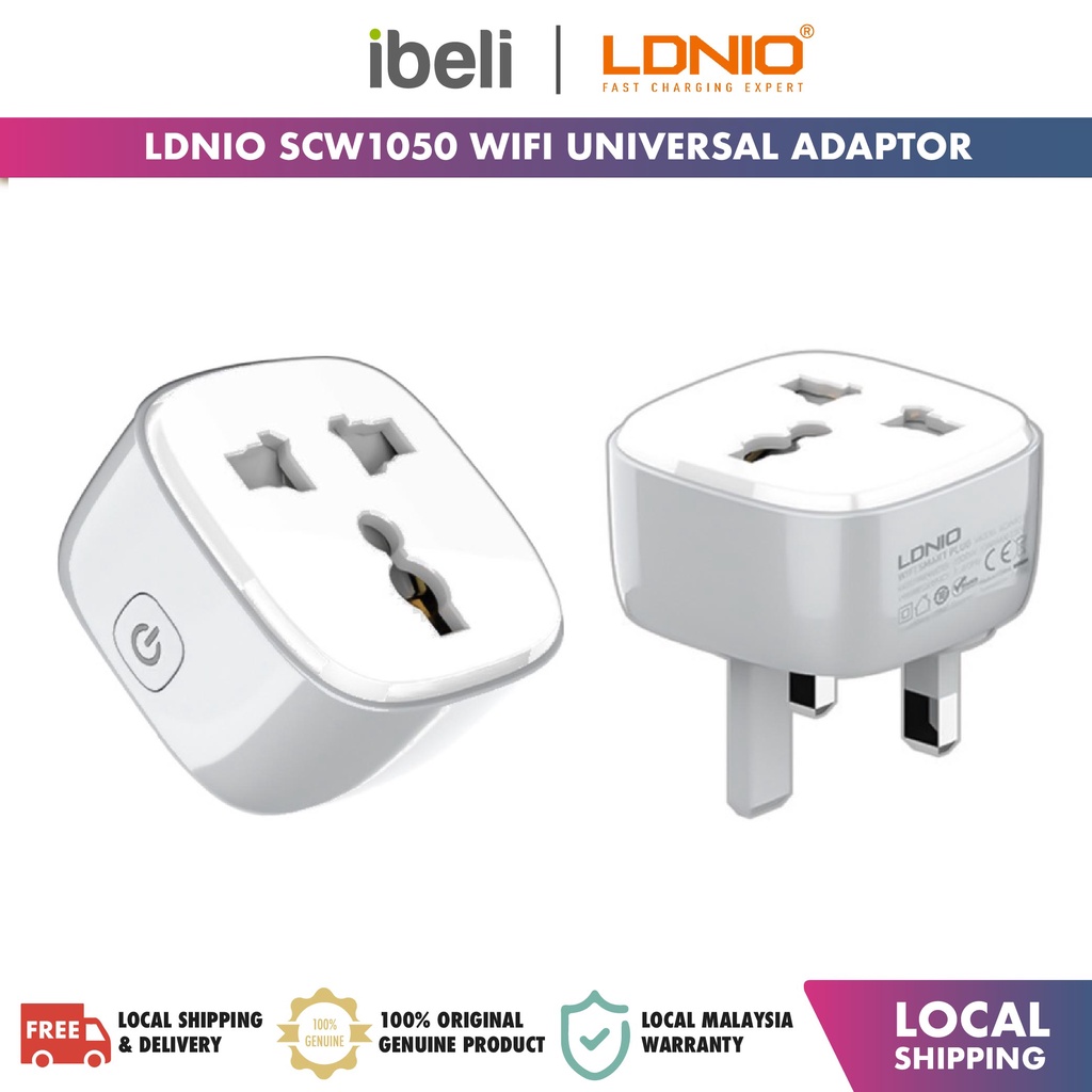 LDNIO SCW1050 Wifi ปลั๊กไฟอัจฉริยะเชื่อมโยงอัจฉริยะ Universal Wall Adaptor