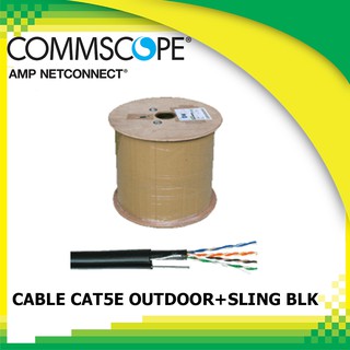 สายแลนแบบภายนอก AMP - UTP Outdoor Sling Cat.5e Black - Commscope