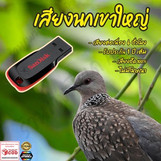 เสียงต่อ นกเขาใหญ่ ยาว6ชั่วโมง ไม่มีโฆษณา แฟลชไดร์ฟ(Flash Drive) มีเก็บเงินปลายทาง