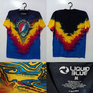 เสื้อวงGrateful dead BY  LIQUID BLUE  สินค้าลิขสิทธิ์แท้ มือ1 นำเข้าจากUSA ป้าย สกรีนคอ Liquid Blue