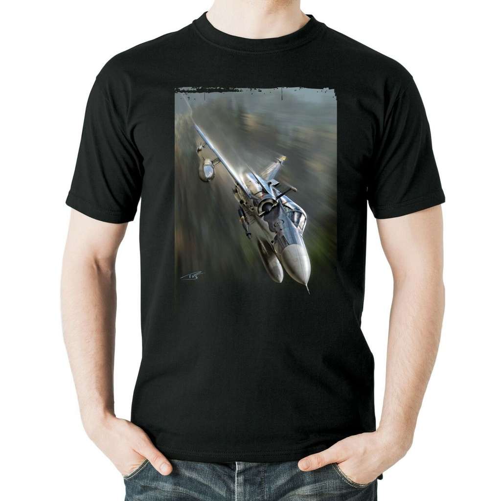 เสื้อยืดแขนสั้นผ้าฝ้าย Flyingraphics Aviation Themed Iai Kfir Cotton Soft Loose Breathable