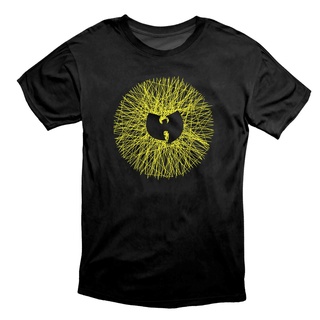 เสื้อยืดโอเวอร์ไซส์เสื้อยืด พิมพ์ลาย The Wu Tang Clan Line สไตล์ฮิปฮอป สีดําS-3XL