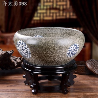 ❦Jingdezhen เซรามิคตู้ปลาถังเต่านอนชามโลตัสโลตัสหม้อห้องนั่งเล่นระเบียงถังน้ำขนาดเล็กปลาโบราณ farming ในครัวเรือน