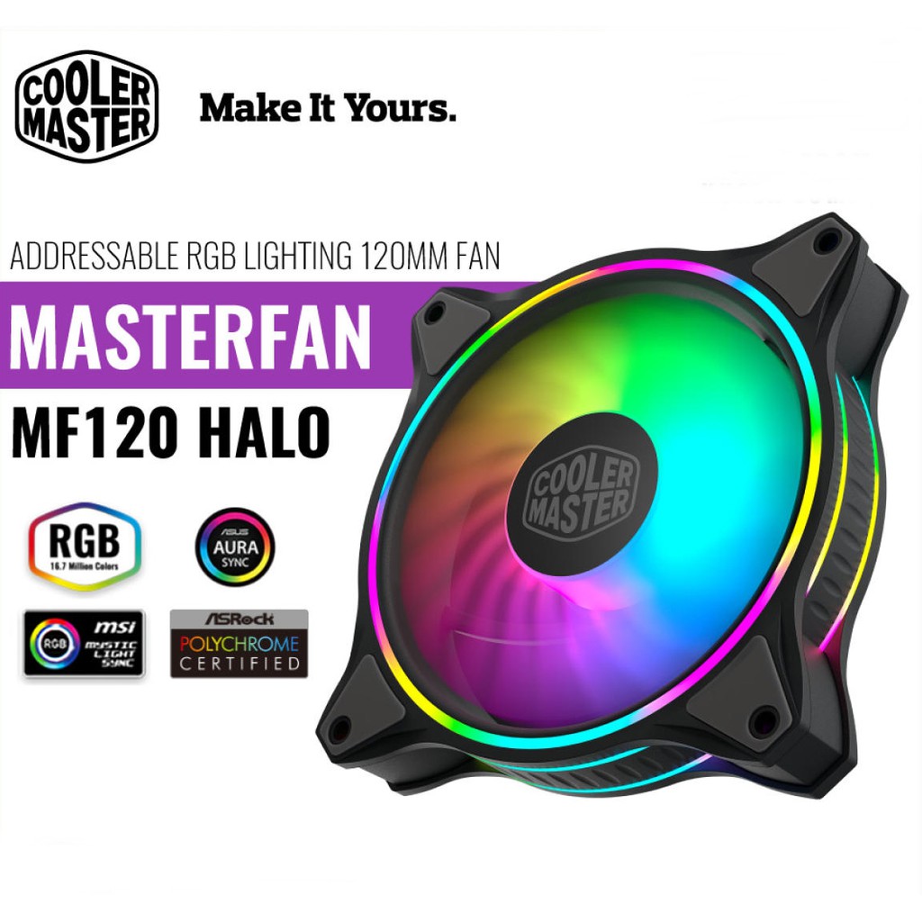Cooler Master MASTERFAN MF120 HALO ARGB (Single Pack) (MFL-B2DN-18NPA ...