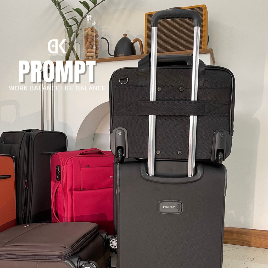 🇹🇭ไทย🇹🇭 กระเป๋าเอกสาร ใส่คอม notenook LAPTOP แบบบาง มีล้อลาก มีสายสะพายไหล่